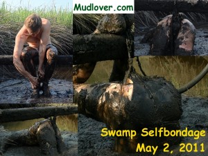 Collage for extreme mud male selfbondage movie